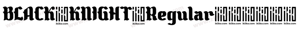 BLACK KNIGHT Regular字体转换